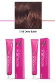 2 li Set Premium 7.43 Dore Bakır - Kalıcı Krem Saç Boyası 2 X 50 g Tüp - 1