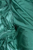 Yağmur Damlası Simli Abiye Elbise Şallık Tül Kumaş Zümrüt Yeşili 41-K - 2