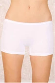 Likralı Süprem Bayan Boxer Short Beyaz 2100B - 1