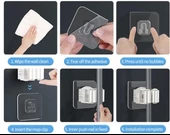 Pratik Yapışkanlı Pratik Mop Tutucu 4 Adet Beyaz thumbnail 3