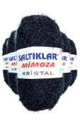 5 Adet Mimoza Kristal Işıltılı Şal Patik Yelek İpi SİYAH - 1