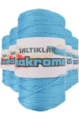 5 Adet Polyester Makrome İpi 3050 Mavi 100 gr - 1