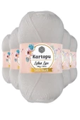 5 Adet Lotus Lux Bikini Büstiyer Bluz Simli Örgü İpi K010 Beyaz - 1