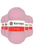 5 Adet Kristal Çift Katlı El Örgü Lif İpi Bebe Pembe K788 - 1