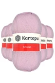 5 Adet Kristal Çift Katlı El Örgü Lif İpi Açık Pembe K699 - 1