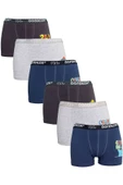 6 adet Düz Baskılı Erkek Çocuk Boxer 506 - 1