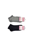 Siyah ve Gri Kadın Bilek Çorap 12 çift thumbnail 3