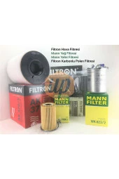 VW Polo 1.6 TDi 4'lü Filtre Seti Mann Filtron Karbonlu Polen - 1