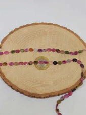 Turmalin Taşı Karışık Renkler Şekilli Dizi 8*2.5mm (51204) thumbnail 2