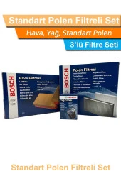 Ford Focus 2 1.6 Benzinli Bosch Filtre Bakım Seti 2008-2011 Hava+Yağ+Standart-Polen - 1