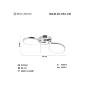 Lucea ORNES LEDLI KROM BUYUK BOY PLAFONYER 34W 3000K - 3