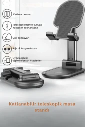 C855 Izgara Klipsli 360 ° 3.5 inç-6 inç Cihazla Uyumlu Telefon Tutucu thumbnail 3