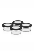 Mithra Life 4 Adet 415 ML Silikon Kapak Cam Kahvaltı Seti Saklama Kabı MIT1086 - 2