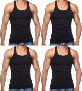 4 Adet Erkek Slim Fit Dar Kalıp Likralı Penye Sporcu Atleti(Rambo Atleti) - 4