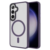 Samsung Galaxy S24 Kılıf Sert PC Arka Yüzey Wireless Şarj Özellikli Flet Magsafe Kapak thumbnail 5