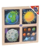 Playwood Ahşap Eğitici 4 lü Puzzle Gezegenler Ony343 - 1