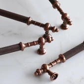 Ladin Eskitme Antik Bakır Metal 192 mm Mobilya Mutfak Çekmece Dolap Dolabı Kulpu Kulbu Kulpları thumbnail 5