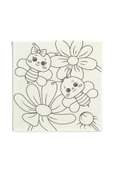 TATİL ETKİNLİĞİ-2'li Tuval Boyama Seti. 20x20 CM UV baskı + 6 Akrilik Boya + 1 Fırça-MODEL-25 - 2
