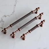 Ladin Eskitme Antik Bakır Metal 192 mm Mobilya Mutfak Çekmece Dolap Dolabı Kulpu Kulbu Kulpları thumbnail 3