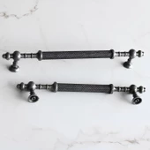 Ladin Eskitme Antik Gümüş Metal 128 mm Mobilya Mutfak Çekmece Dolap Dolabı Kulpu Kulbu Kulpları - 5