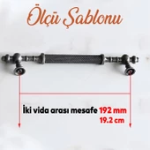 Ladin Eskitme Antik Gümüş Metal 192 mm Mobilya Mutfak Çekmece Dolap Dolabı Kulpu Kulbu Kulpları - 2