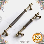 Ladin Eskitme Antik Sarı Metal 128 mm Mobilya Mutfak Çekmece Dolap Dolabı Kulpu Kulbu Kulpları thumbnail 1