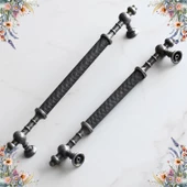 Ladin Eskitme Antik Gümüş Metal 192 mm Mobilya Mutfak Çekmece Dolap Dolabı Kulpu Kulbu Kulpları - 7