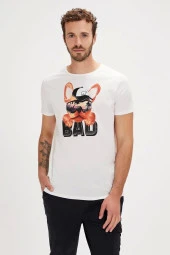 Spark Kirli Beyaz Erkek Tişört - 1