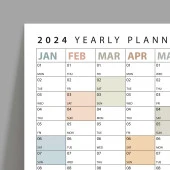 2025 Yıllık Planlayıcı Duvar Takvimi, Boho Renk Planlayıcı Takvim, 2025 Okul Takvimi - 3