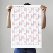 2025 Yıllık Planlayıcı Poster Takvim, Pembe Renk Planlayıcı Takvim, 2025 Okul Takvimi - 2