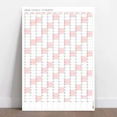 2025 Yıllık Planlayıcı Poster Takvim, Pembe Renk Planlayıcı Takvim, 2025 Okul Takvimi - 3