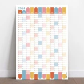 2025 Yıllık Planlayıcı Duvar Takvimi, Renkli 2025 Takvim, Okul Takvimi, Minimalist Tasarım - 3