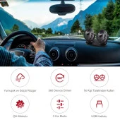 Coofbe Çift Başlıklı Torpido Üzeri Araç Vantilatör Fan Soğutucu Masaüstü Vantilatör Araç Kliması Vantilatör - 2