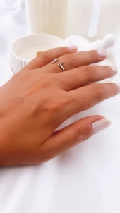 925 Ayar Kadın Gümüş (Silver) Yüzük - 2
