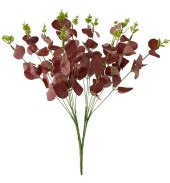 Nettenevime Yapay Çiçek Okaliptus Demet Kırmızı Aradal Garnitür Eucalyptus thumbnail 1