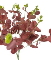 Nettenevime Yapay Çiçek Okaliptus Demet Kırmızı Aradal Garnitür Eucalyptus thumbnail 2