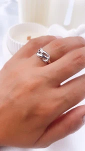 925 Ayar Kadın Gümüş (Silver) Yüzük thumbnail 1