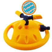 Su Tabancası Fıskiyesi Tablalı Hareketli 3 Kollu Dönerli Bahçe Çim Sulama Aparatı Plastik DY6013 - 1