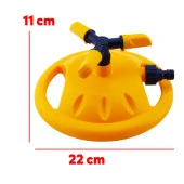 Su Tabancası Fıskiyesi Tablalı Hareketli 3 Kollu Dönerli Bahçe Çim Sulama Aparatı Plastik DY6013 - 2