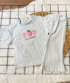 Kız Bebek Ekoseli İkili Takım %100 COTTON (kH1tqd1FcAJ6N) - 3