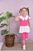 Kız Çocuk Yakalı  %100 Pamuk Kaprili Yumuşacık 2'li Takım (6G9SXwR83VFfc) - 9