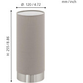Eglo 95122 Dokunmatik Masa Lambası Pasteri E27 1 X 40W - 4