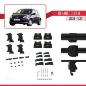 Renault Clio III 2006-2012 Arası ile uyumlu ACE-4 Ara Atkı Tavan Barı SİYAH - 4