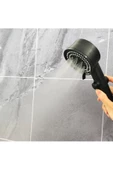 WUVERA Turbo Pervaneli 5 Fonksiyonlu Duş Başlığı 150 Cm Siyah Duş Hortumu Ve Mafsal Set - 4