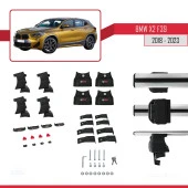 BMW X2 (F39) 2018 ve Sonrası ile uyumlu ACE-4 Ara Atkı Tavan Barı GRİ - 5