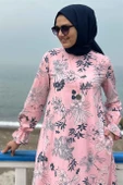 Irmak Organik Pamuklu Elbise Pembe - 7