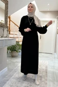 Ecem Siyah Triko Elbise - 9
