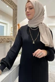 Ecem Siyah Triko Elbise - 8