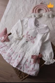 Babydola Müslin Kız Bebek Bayramlık Uzun Kollu Elbise 15178 - 2