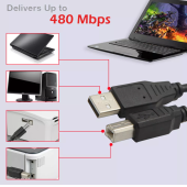 1.5 M Usb Yazıcı Kablosu Usb 2.0  Yazıcı Tarayıcı Kablosu - 4